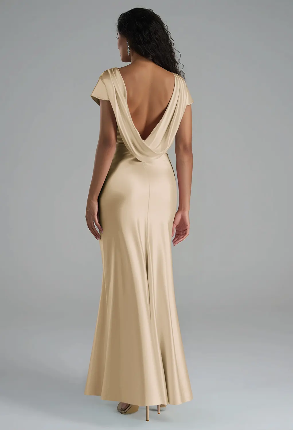 AW Lacey Champagne  Bridesmaid Dresses